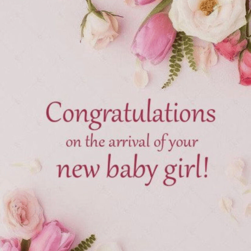 baby girl arrival card baby girl arrival card