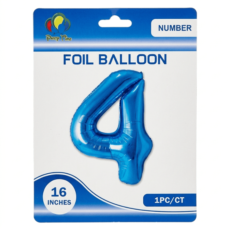 blue 4 number foil balloon blue 4 number foil balloon