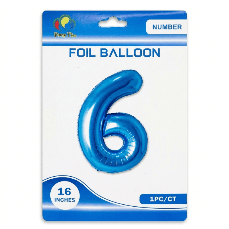 blue 6 number foil balloon blue 6 number foil balloon