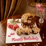 chocolate floral cake cupcakes combo