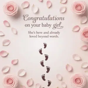 congrats on baby girl card