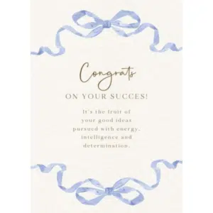 congrats on success card