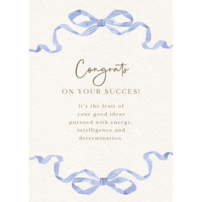 congrats on success card congrats on success card