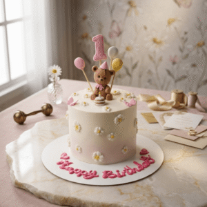 first birthday teddy cake