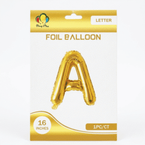 gold A letter foil balloon