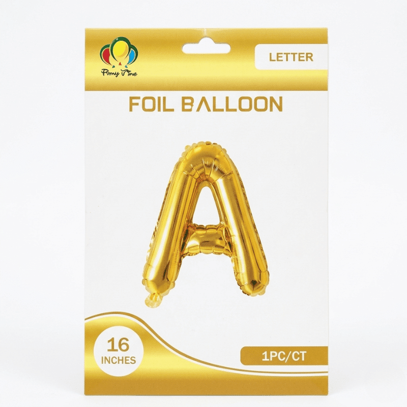 gold A letter foil balloon gold A letter foil balloon