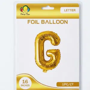 gold G letter foil balloon