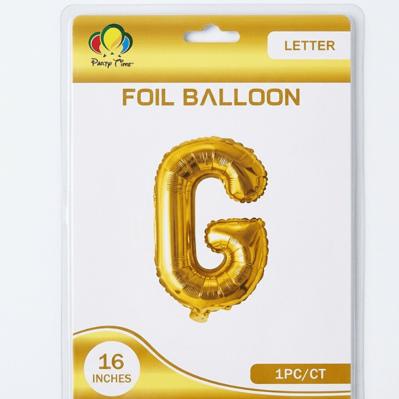 gold G letter foil balloon gold G letter foil balloon