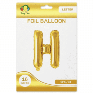 gold H letter foil balloon