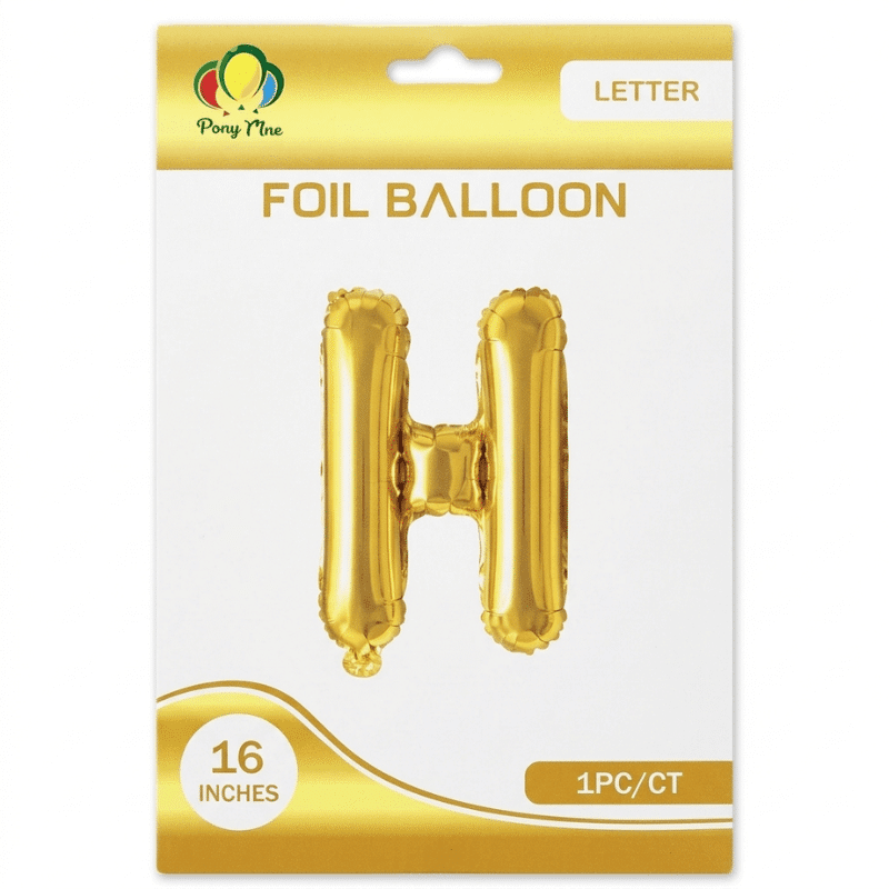 gold H letter foil balloon gold H letter foil balloon