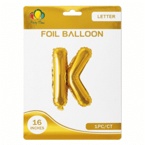 gold K letter foil balloon