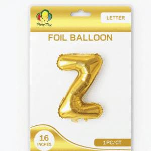 gold Z letter foil balloon