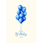 happy birthday balloons card
