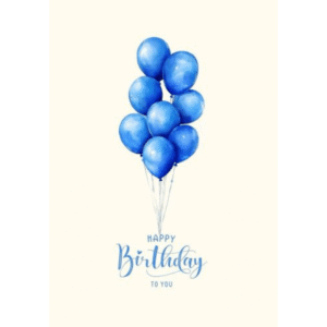 happy birthday balloons card