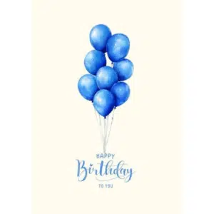 happy birthday balloons card