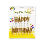 happy birthday golden candles