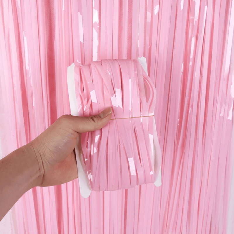 pink foil curtain pink foil curtain