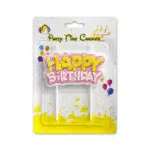 pink happy birthday candle