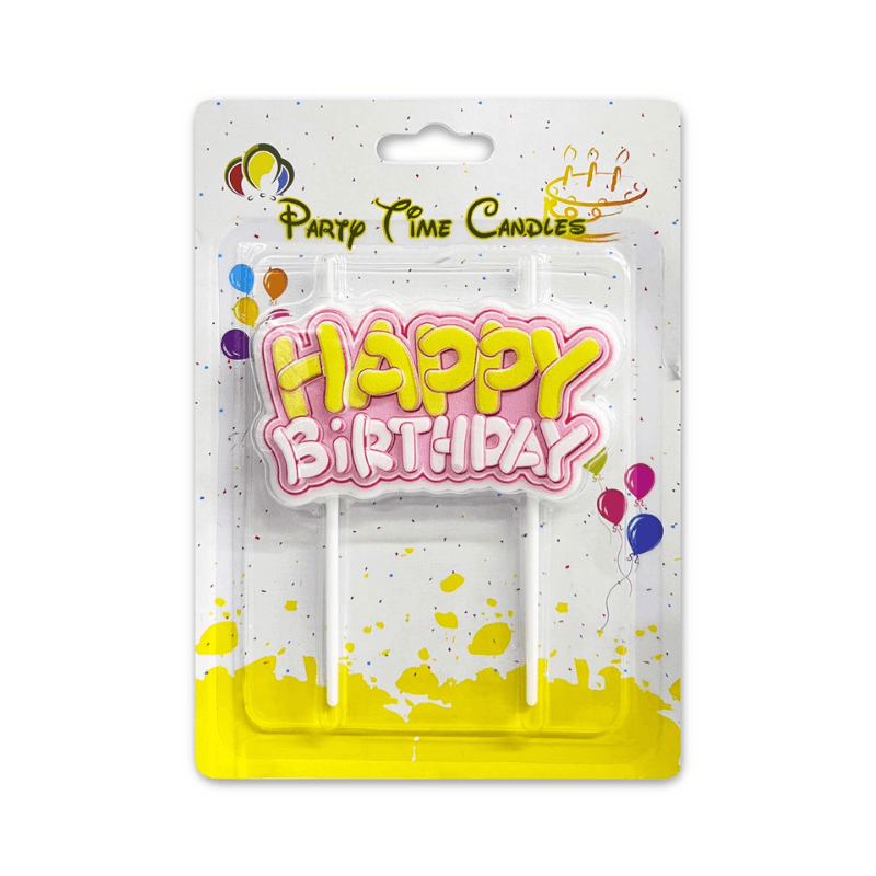 pink happy birthday candle pink happy birthday candle