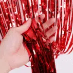 red foil curtain