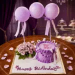 royal purple cake floral combo