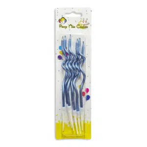 spiral blue candles