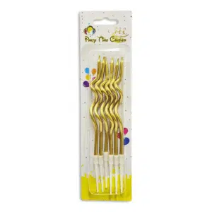 spiral golden candles