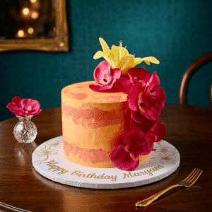yellow flower aura cake