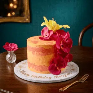 yellow flower aura cake