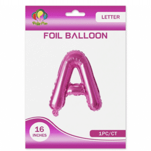 Pink A Letter Foil balloon
