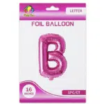 Pink B Letter Foil balloon