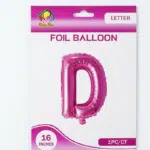 Pink D Letter Foil balloon