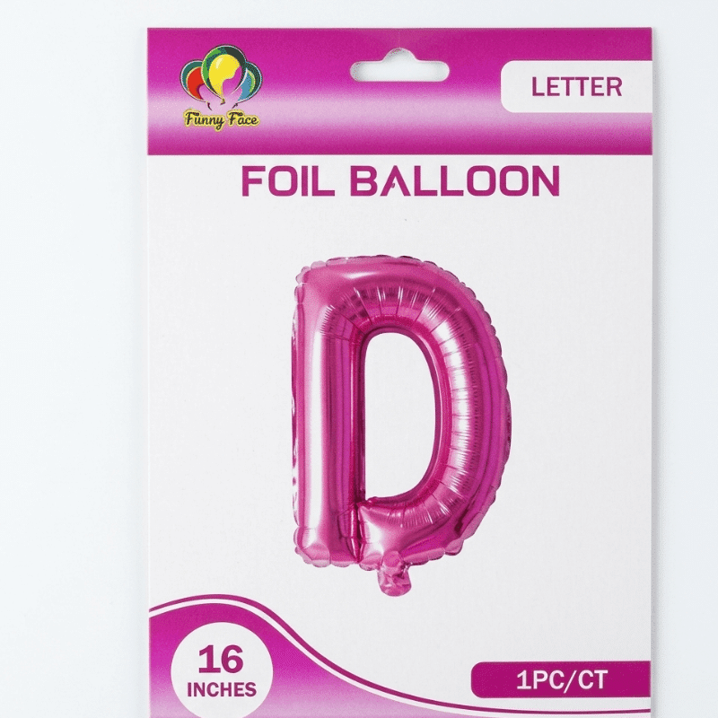 Pink D Letter Foil balloon Pink D Letter Foil balloon