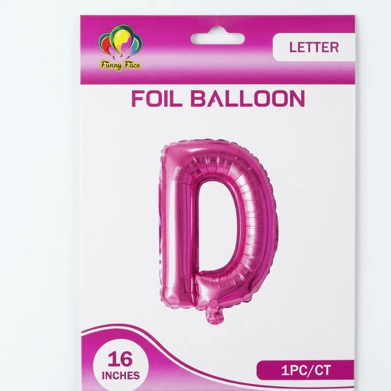 Pink D Letter Foil balloon Pink D Letter Foil balloon