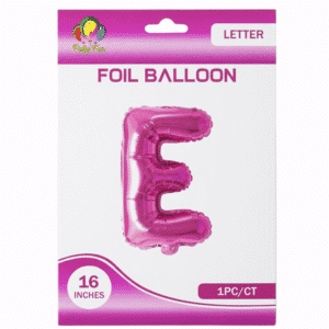 Pink E Letter Foil balloon