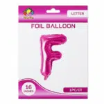 Pink F Letter Foil balloon