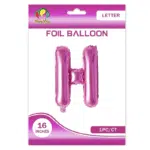 Pink H Letter Foil balloon