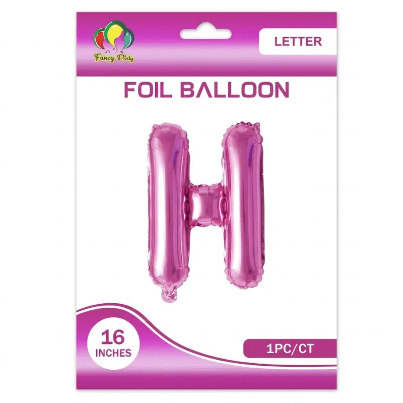 Pink H Letter Foil balloon Pink H Letter Foil balloon