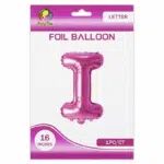 Pink I Letter Foil balloon