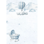 blue clouds greeting card