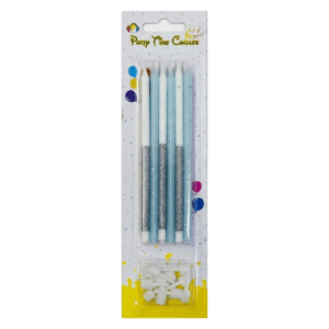 blue glitter party candle