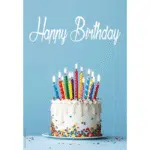 happy birthday cake card