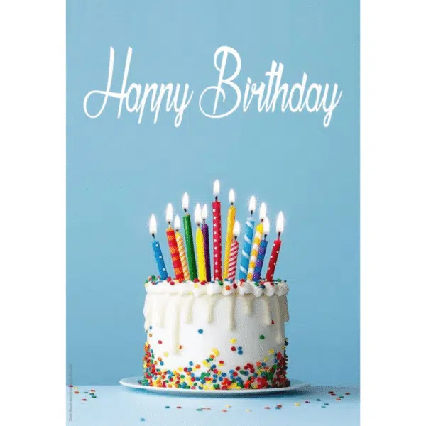 happy birthday cake card