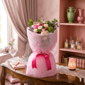 korean wrapping spray roses 1