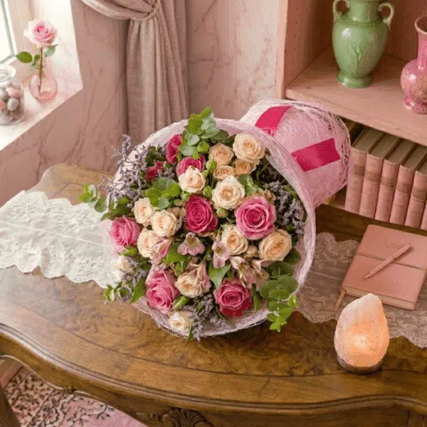 korean wrapping spray roses