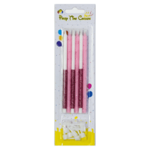 pink glitter party candle