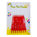 red and white heart candle