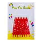 red and white heart candle