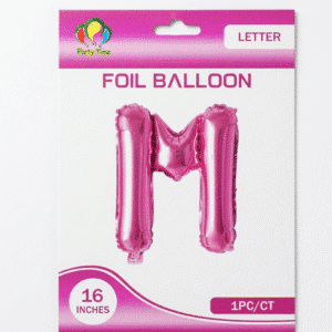 Pink M Letter Foil balloon