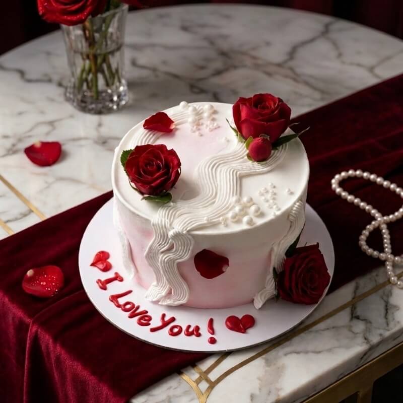 modern happy biorthday white cake